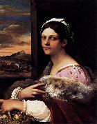 Sebastiano del Piombo A Young Roman Woman oil